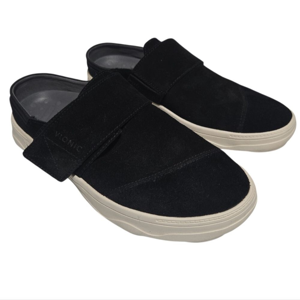 Vionic 'Lotus RX' Women's Black Suede Recovery Slip-On Shoes Size 9.5